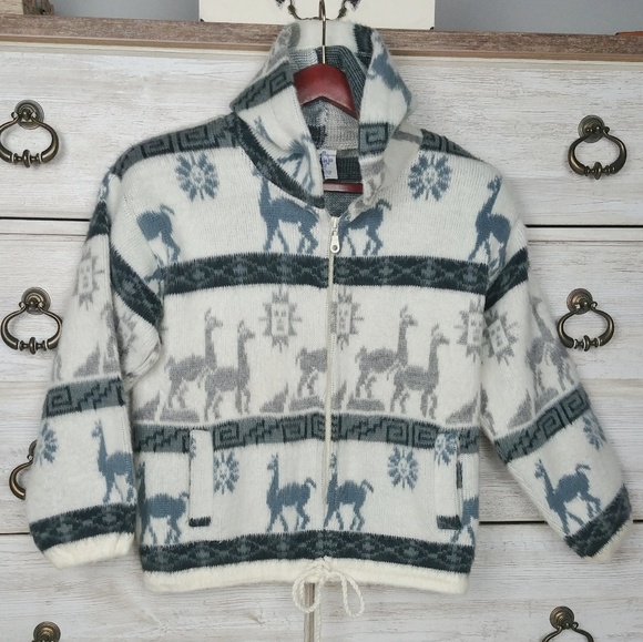 Sweaters - Vintage hand made hooded wool sweater Sweaters - Vintage hand made hooded wool sweater